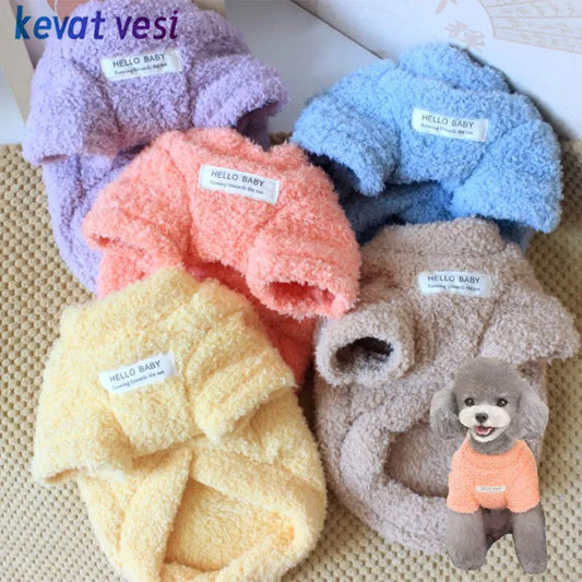 Winter Dog Sweater Warm Plush Dog Clothes for Small Medium Dogs Cats Soft Puppy Coat Jacket Chihuahua Teddy Costums Dog Supplies