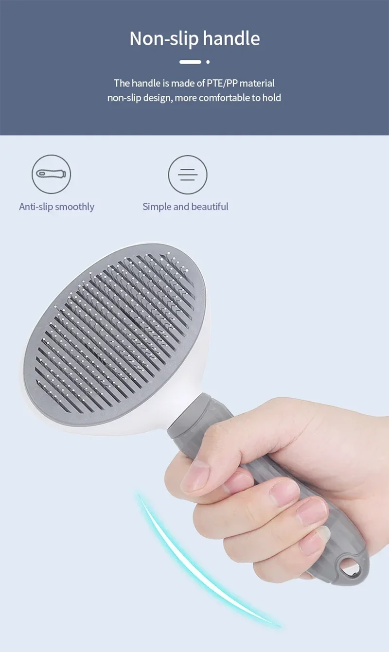 Self-cleaning Pet Hair Remove Comb Cat Slicker Brush Pet Hair Removal Comb For Cats Grooming Brushes Dog Combs Cat Accessories