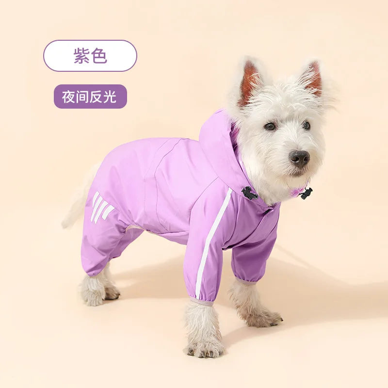 Dog Raincoat Reflective Waterproof Pet Clothes for Chihuahua Maltese Rain Coat Small Medium Dogs Jumpsuit Raincoat Dogs Overalls