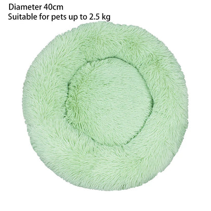 Cat Nest Round Soft Shaggy Mat for Kittens Chihuahua Indoor Dog Cat Bed Pet Supplies Removable Machine Washable Pillow Bed