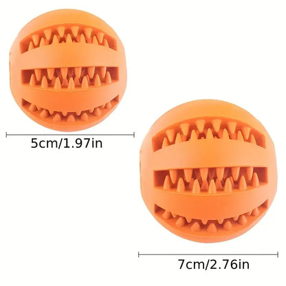 Dog Leaky Food Ball Tooth Cleaning Puppy Chew Toys Natural Rubber Elasticity Ball Relieve Boredom Dog Toy 5CM/7CM