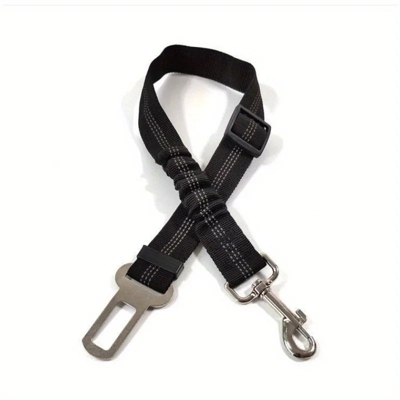 1PCS High Grade Dog Car Safety Belt Dog Safety Belt with Damping Belt and Reflective Line Adjustable Length Suitable Any Dog 1PC