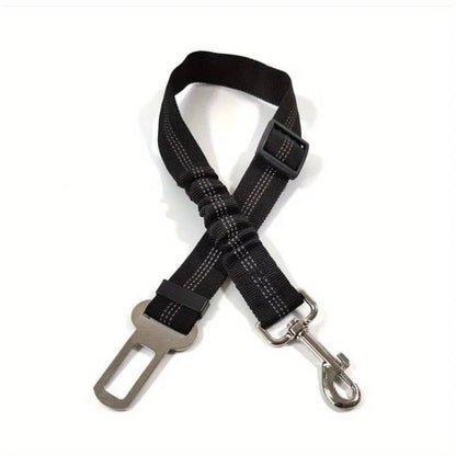 1PCS High Grade Dog Car Safety Belt Dog Safety Belt with Damping Belt and Reflective Line Adjustable Length Suitable Any Dog 1PC