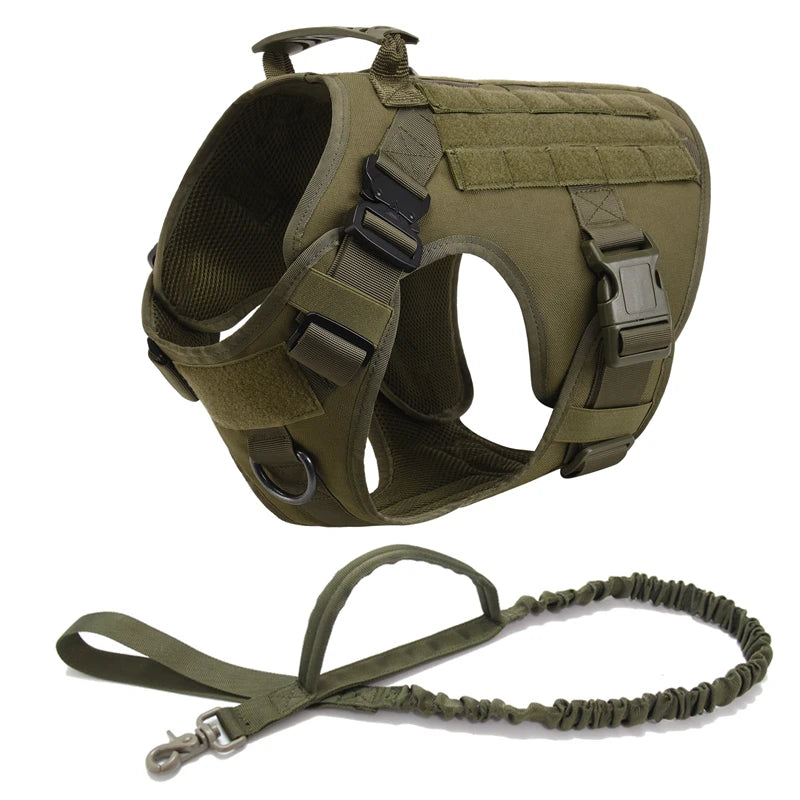 Tactical Military Vest Pet German Shepherd Golden Retriever Tactical  Training Dog Harness and Leash Set For All Breeds Dogs