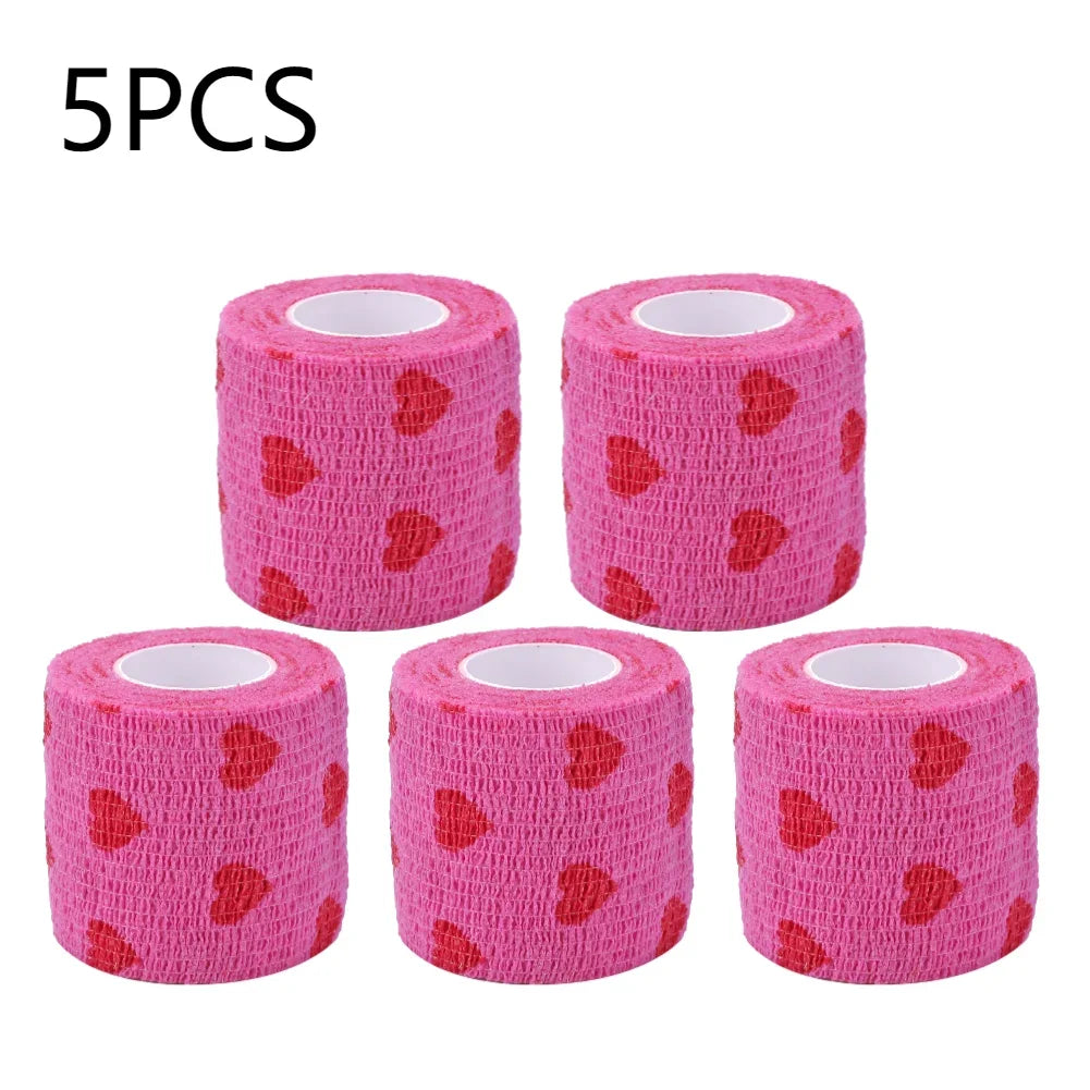 2/5/10Pcs Self-adhesive Elastic Bandage for Pet Dog Cat Leg Cover Protector Strap Medical Bandage Non-woven Cohesive Bandage