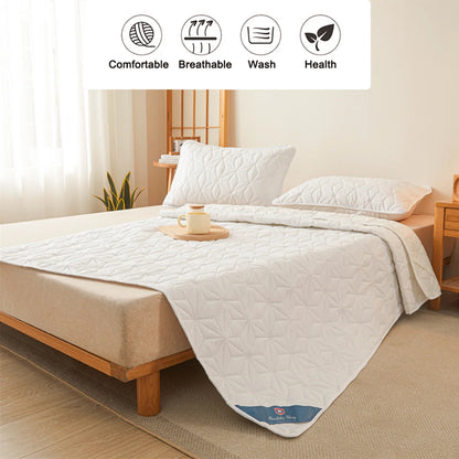 Bed Waterproof Mattress Protector - Breathable Noiseless Mattress Cover Pad with 4 Elastic Corner Straps Fits up to 40 cm deep