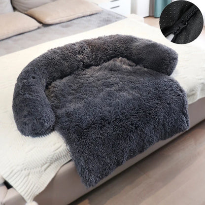 Removable Plush Pet Dog Bed Sofa for Large Dogs House Mat Kennel Winter Warm Cat Bed Pad Washable Dog Cushion Blanket Sofa Cover