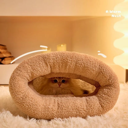 Cat Nest Four Seasons General Purpose Cat Winter Warm Sleeping Nest Semi-closed Security Pocket Nest Cat Sleeping Supplies