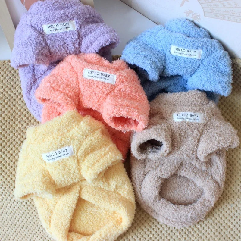 Winter Dog Sweater Warm Plush Dog Clothes for Small Medium Dogs Cats Soft Puppy Coat Jacket Chihuahua Teddy Costums Dog Supplies