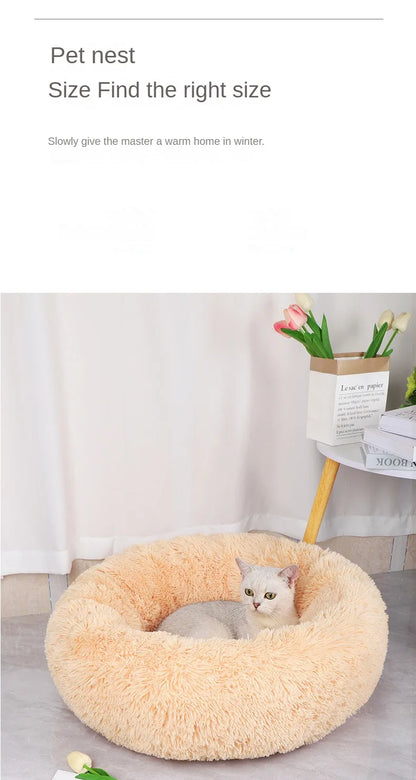 New Four Seasons Plush Pet Nests Creative Cat and Dog Nests Warm Detachable Washable Breathable Round Cat Nests Pet Nests Sofa