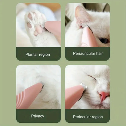 1 non battery pet shaver electric clipper suitable for cats and dogs. It can be used to shave foot hair, buttocks hair, eyes hai