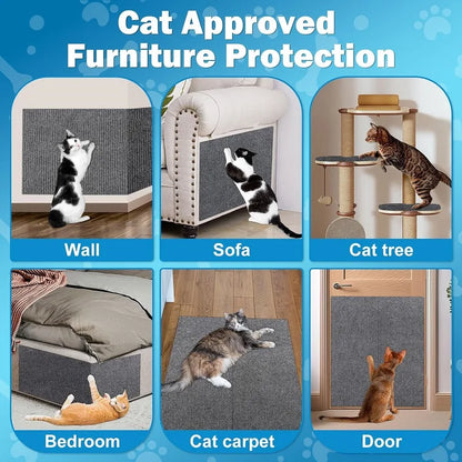 Cat Scratching Mat Board Anti Cat Scratch Sofa Self Adhesive Mat Trimmable Cat Scratching Post Carpet Furniture Protection