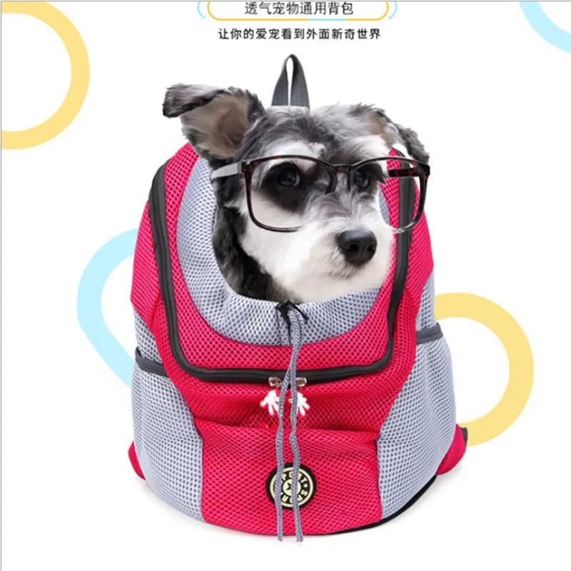 Pet Dog Carrier Cat Puppy Backpack Bag Breathable Portable Outdoor Travel Dog Puppy Head Out Chest Front Carrier Bag Backpack