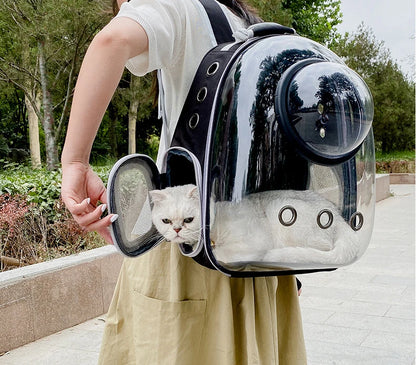 Transparent Cat Carrying Bags Space Breathable Pet Backpack Portable Puppy Dog Backpack Transport Carrier Space Capsule Bag Pets