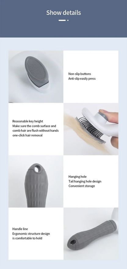 Self-cleaning Pet Hair Remove Comb Cat Slicker Brush Pet Hair Removal Comb For Cats Grooming Brushes Dog Combs Cat Accessories