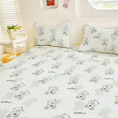 Bed Covers, Yanyangtian Summer cotton pad two-piece / three-piece cartoon series Cool and comfortable bed