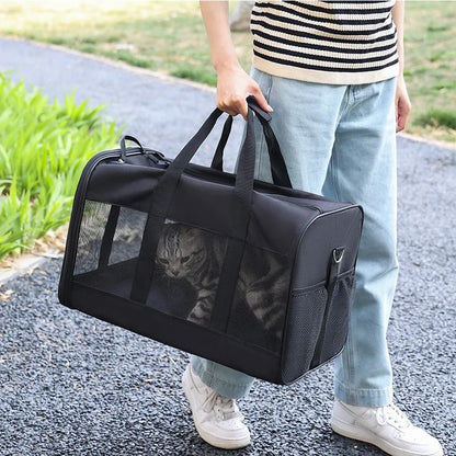 Dog Carrier Bag Soft Side Backpack Cat Pet Carriers Dog Travel Bags Collapsible Travel Pet Outing Bag