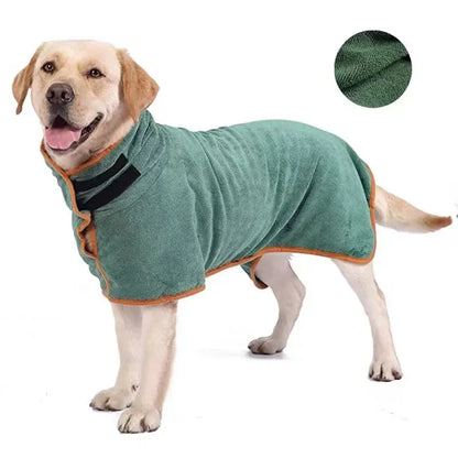 Dog Bathrobe Absorbent Pet Quick Drying Bath Towel Dog Bath Towel Large Small Dogs Clean Absorbent Bathrobe Full Body Wrap Cat