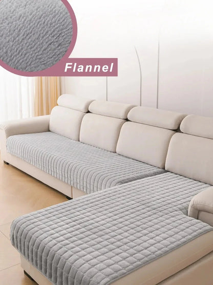 L-shaped Corner Flannel Sofa Cover Universal Living Room Sofa Cover