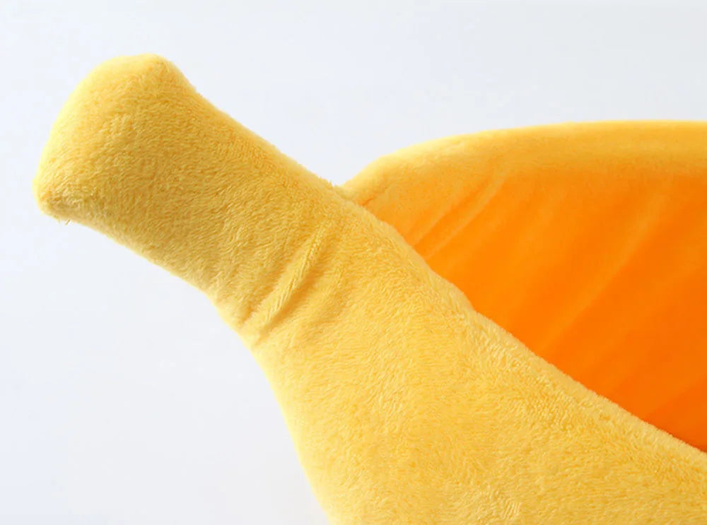 Banana Shaped Pet Bed for Extra Small Dogs and Cats Pet Soft Cushion Washable Pet Banana Bed