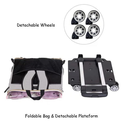 Portable Pet Cart Travel Transport Bag Transparent Bag Detachable Trolley Case Dog Cat Accessories Roller Luggage Backpack