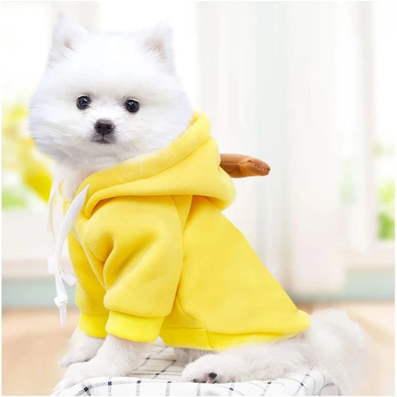 Cute Fruit Dog Clothes for Small Dogs hoodies Warm Fleece Pet Clothing Puppy Cat Costume Coat for French Chihuahua Jacket Suit