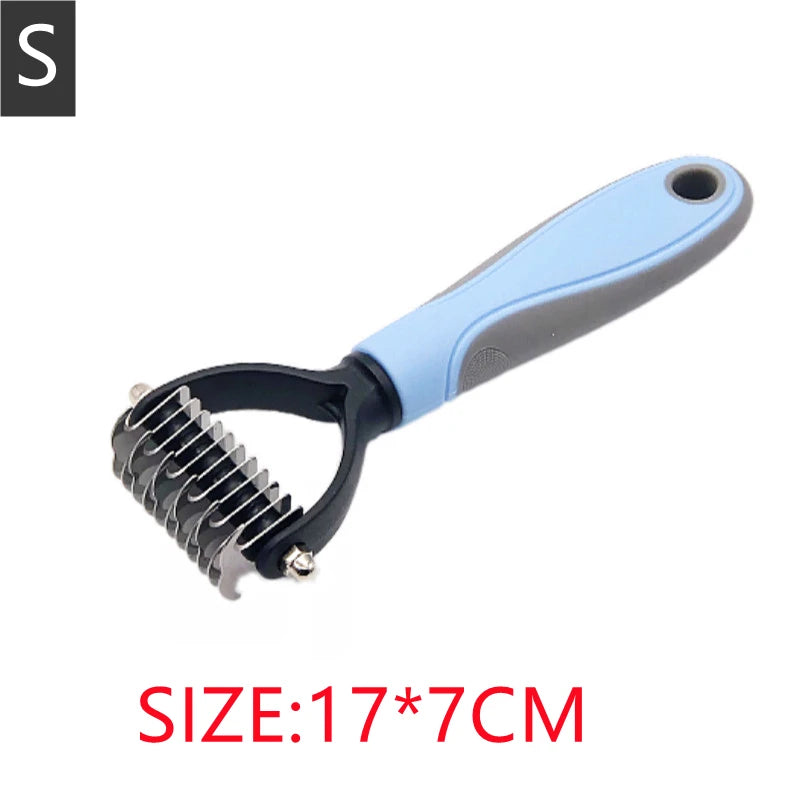 2025 Pets Tool, New Hair Removal Comb for Dogs Cat Detangler Fur Trimming Dematting Brush Grooming Tool For matted Long Hair Curly Pet