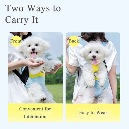 Portable Pet Dog Carrier Double Shoulder Pet Backpack for Small Medium Dogs Cats Breathable Puppy Front Bag Dog Accessories