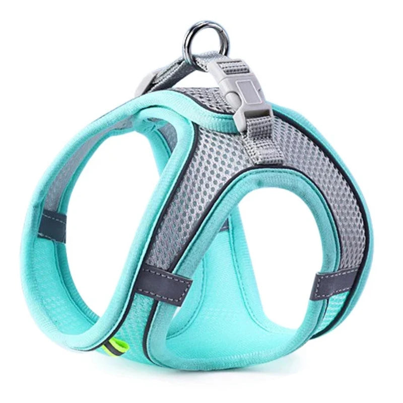 Cat Dog Harness Vest Chest Rope Set Reflective Breathable Adjustable Pet Harness for Small Medium Dogs Outdoor Walking