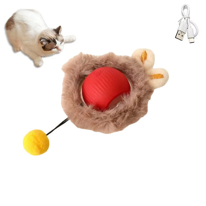 1/2PCS Interactive Cat Toys Ball Auto Electric Rolling Ball Toys for Cats/Kitty Pets Smart Automatic Teaser USB Rechargeable