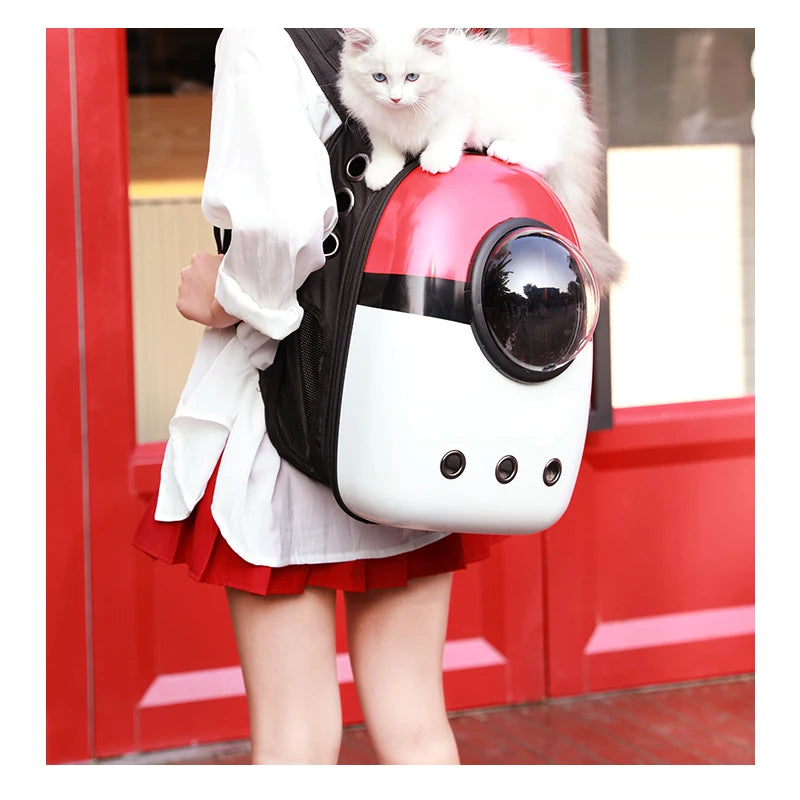 Cat Backpack Cat Carrier Fat Cat Bag Breathable Transport Travel Bag Dog Space Capsule Pet Capsule Astronaut Backpack For Pets