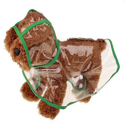 Pet Dog Raincoat Waterproof Pet Clothes Hooded Rain Jacket for Small Large Dogs Transparent Plastic Puppy Rain Poncho Rainwear