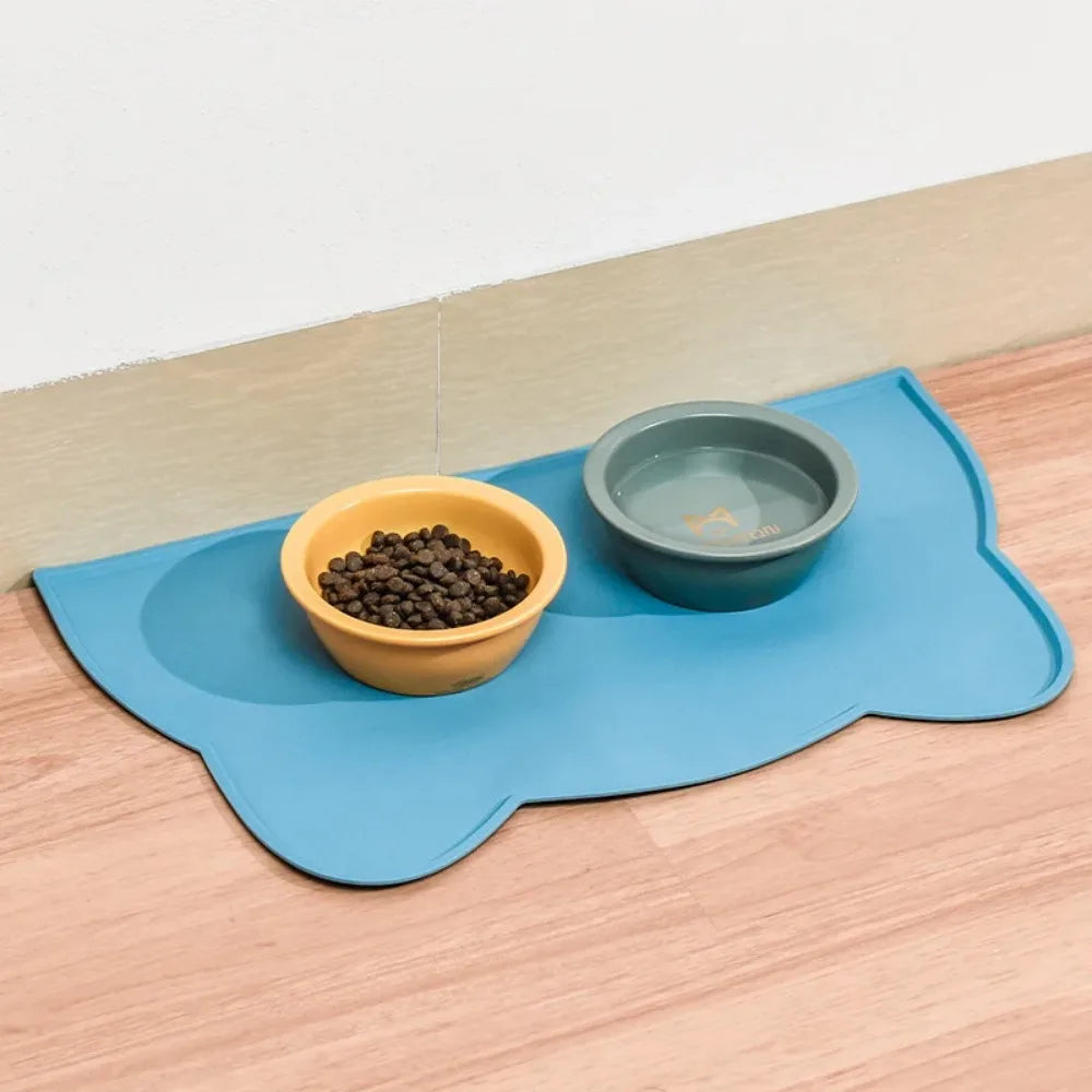 Food Grade Silicone Cats Anti-dirty Easy to Clean Cats and Dog Bowl Mats Water Proof Waterproof and Leak-proof Pad Anti-slip Pet