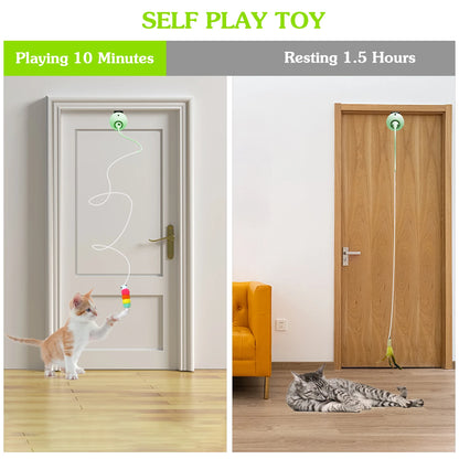 Interactive Cat Feather Toys, Hanging Electric Cat Toys for Indoor Cats,  Cat Teaser Toy, Kitten Toys, Automatic Cat Toy