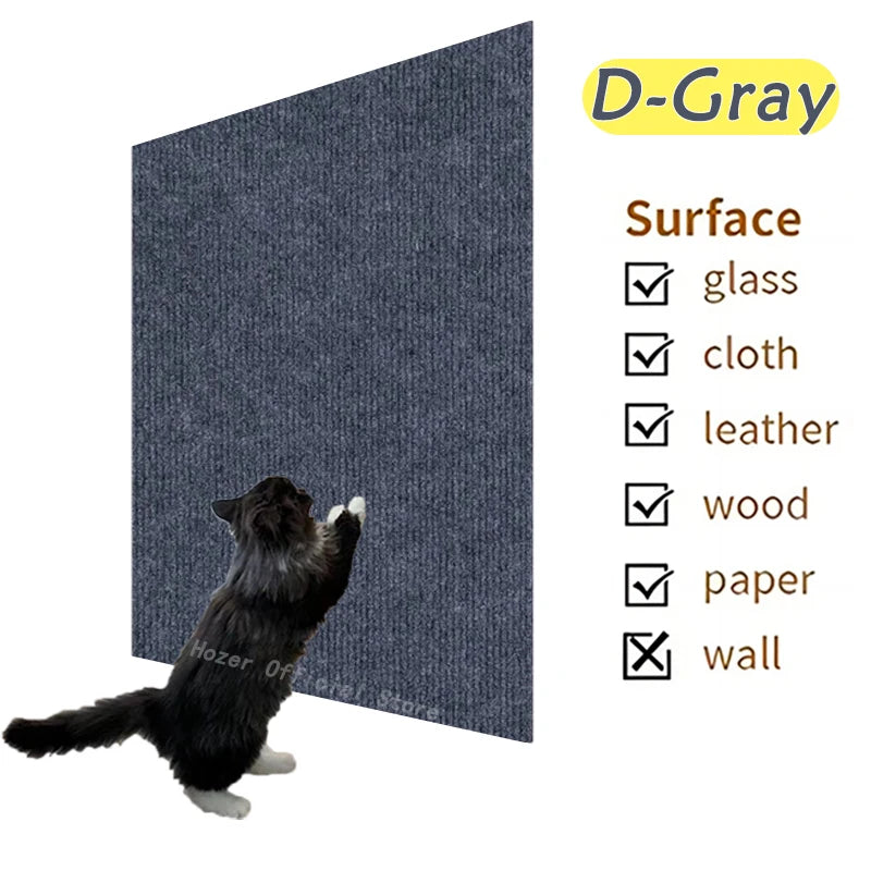 Cat Scratching Mat DIY Self-Adhesive Trimmable Carpet Cat Scratching Post Carpet for Anti-scratching Sofa Furniture Protection