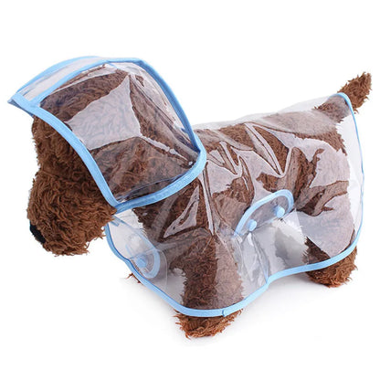 Pet Dog Raincoat Waterproof Pet Clothes Hooded Rain Jacket for Small Large Dogs Transparent Plastic Puppy Rain Poncho Rainwear