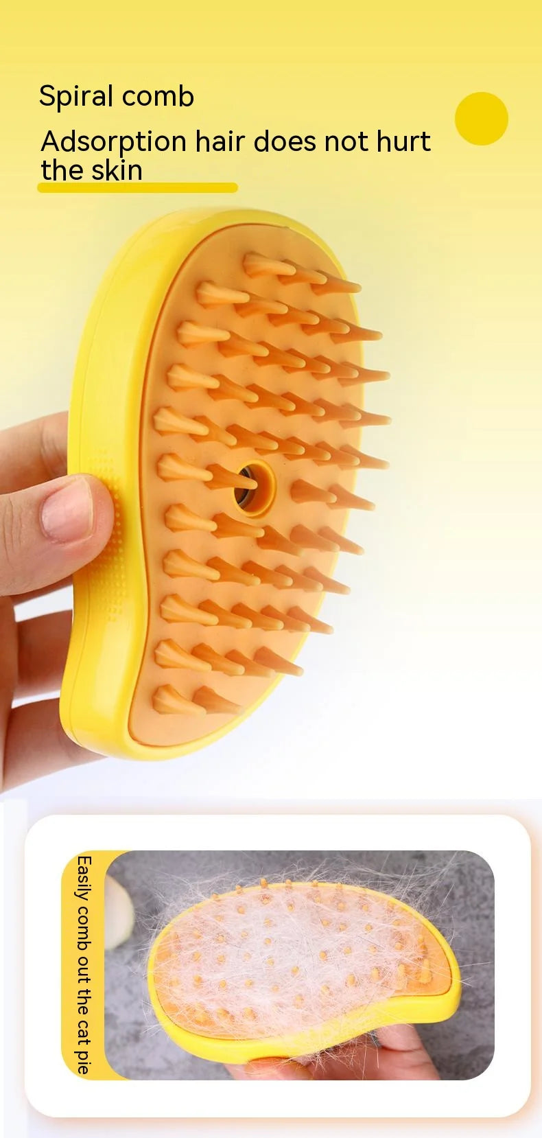 Cat and Dog Pet Electric Spray Massage Comb Anti-Flying Massage Bath Usb Charging Cat Comb Floating Hair Removal Comb Pet Care