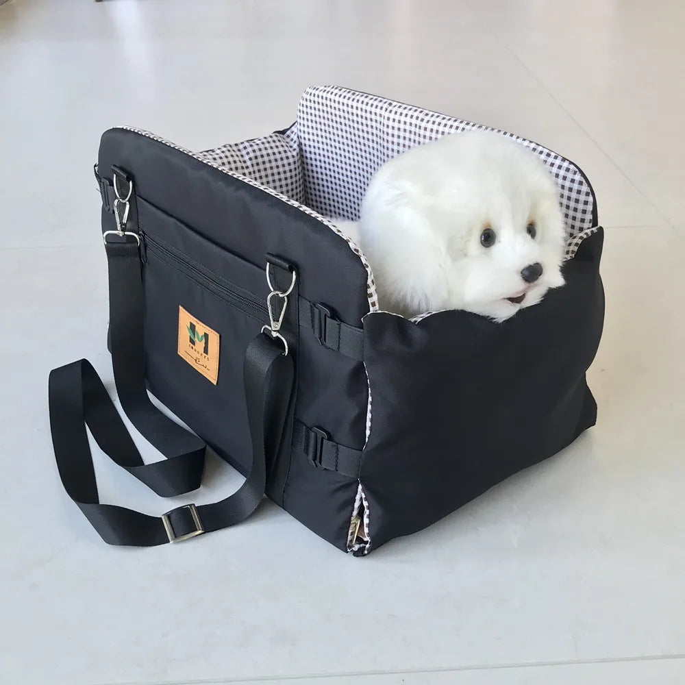 Anti-Slip Dog Car Seat for Medium small Dogs Cats - Portable Booster Seat, Safety Travel Carrier, and Secure Pet Travel Bag