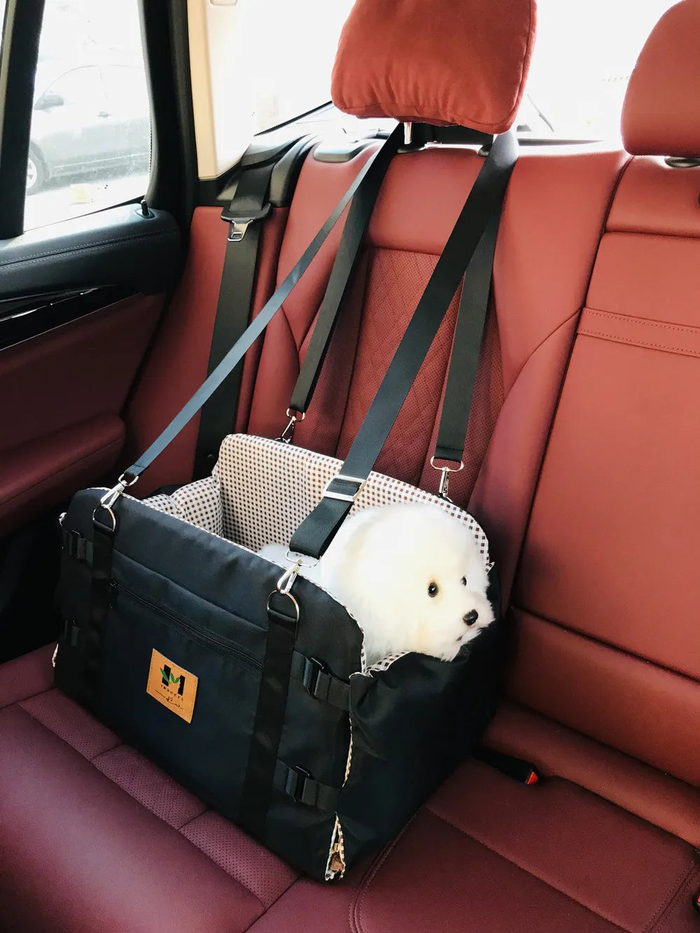 Anti-Slip Dog Car Seat for Medium small Dogs Cats - Portable Booster Seat, Safety Travel Carrier, and Secure Pet Travel Bag