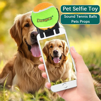 New Pet Selfie Phone Holder Dog Voice Toy Tennis Ball Prop Petting Props Essential Shooting PP Plastic Material Pet Supplies