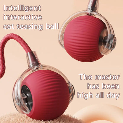 1/2PCS Interactive Cat Toys Ball Auto Electric Rolling Ball Toys for Cats/Kitty Pets Smart Automatic Teaser USB Rechargeable