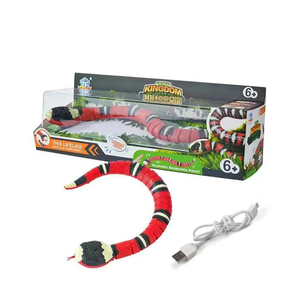 Smart Sensing Snake Cat Toys Electric Interactive Toys for Cats USB Charging Cat Accessories for Pet Dogs Game Play Toy