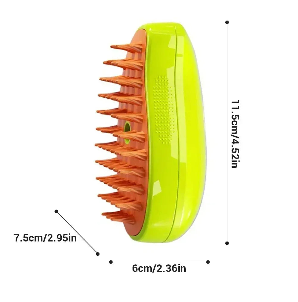 Cat Dog Steam Brush Cat Comb Spray Massage Brush 3in1 Anti-cat Fur Brush Folding Rotatable Floating Hair Bath Hair Removal