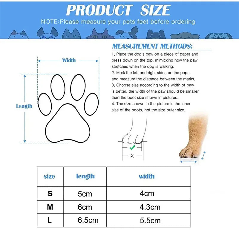 Waterproof Pet Dog Boots Shoes Creative Velcro Dogs Knitting Warm Socks Outdoor Dog Walking Anti-slip Rain Snow Boots