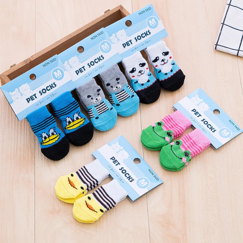 Cute Pet Socks Anti-Slip Knitted Cats Shoes Anti-scratch For Cats Shoes Thick Cat Claw Protection Accessories For Cats