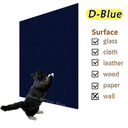 Cat Scratching Mat DIY Self-Adhesive Trimmable Carpet Cat Scratching Post Carpet for Anti-scratching Sofa Furniture Protection