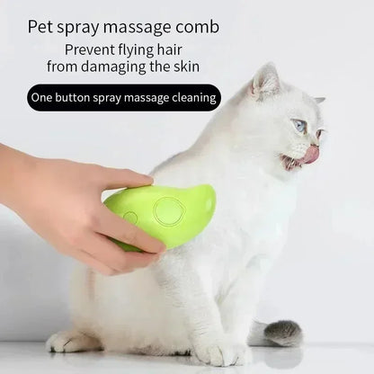 Cat Dog Steam Brush Cat Comb Spray Massage Brush 3in1 Anti-cat Fur Brush Folding Rotatable Floating Hair Bath Hair Removal