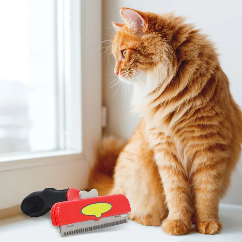 Pet Cat Hair Removal Combs Pet Grooming Brush Dogs Cats Hair Shedding Massage Combs Pet Fur Trimming Cleaning Dematting Brush