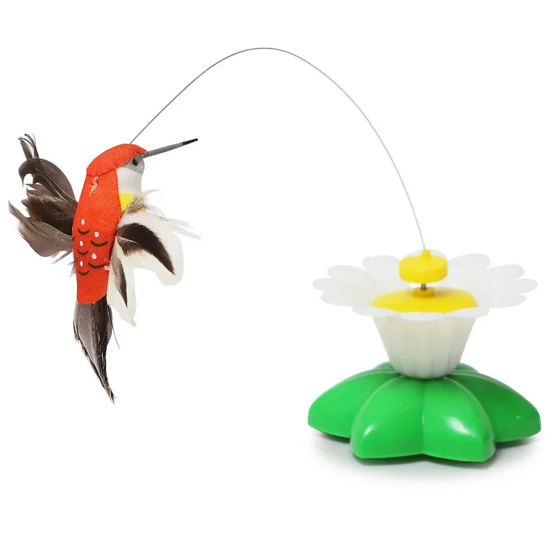 Rotating Electric Butterfly, Hummingbird And Bee Pet New Product Rotating Around Flowers To Cats And Butterflies Pet Toys 고양이