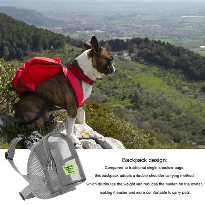 Dog Carrier Bag Puppy Backpack Pet Self Carrier Poop Bags Dispenser Small Pets Comfort Sling Handbag Tote Pouch Accessories